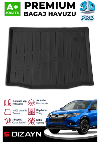 Honda Hr-V 3D Pro Bagaj Havuzu 2020 Üzeri A+ Kalite