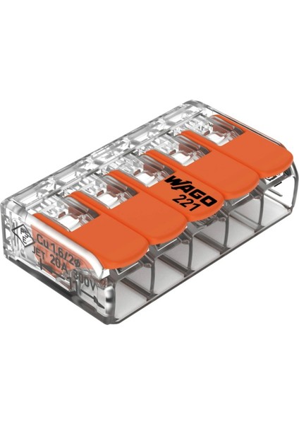 Tırnaklı Klemens 5' Li 221-415 (5 Adet)