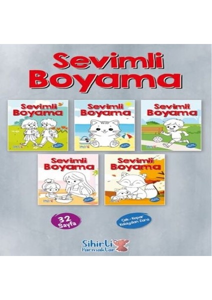 Sevimli Boyama 5 Çeşit 25 Li Paket