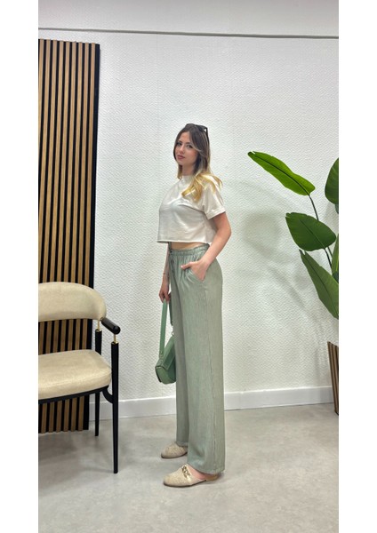 Keten Karışımlı Bol Kesim Tesettür Pantolon fiyatları