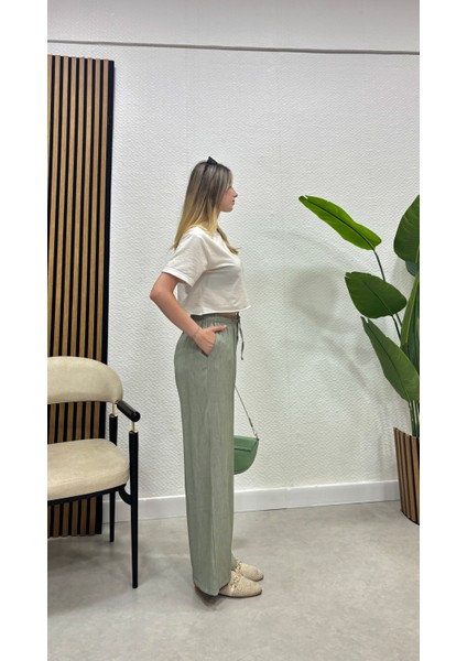 Keten Karışımlı Bol Kesim Tesettür Pantolon fırsatları