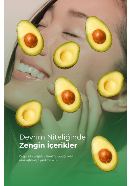 Thermal Avokado ve Üzüm Çekirdeği Yağ Içeren Kil Maskesi 1 Adet modelleri