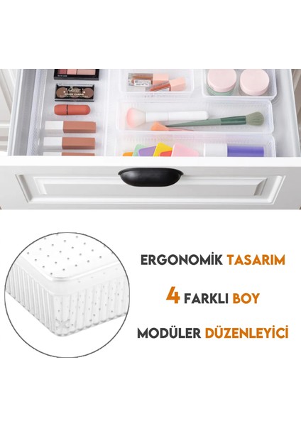 21'li Çekmece Içi Çok Amaçlı Organizer -Kozmetik Takı Makyaj Organizeri Dolap Içi Düzenleyici Şeffaf modelleri