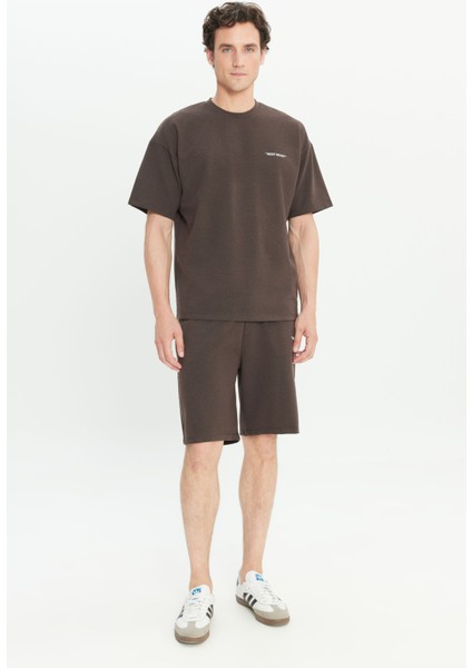 Pamuklu Comfort Fit Rahat Kesim Baskılı Beli Bağlamalı Yan Cep Eşofman Takımı