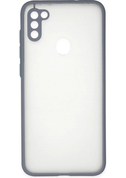 Samsung Galaxy A11 Kılıf Montreal Silikon Kapak - Gri