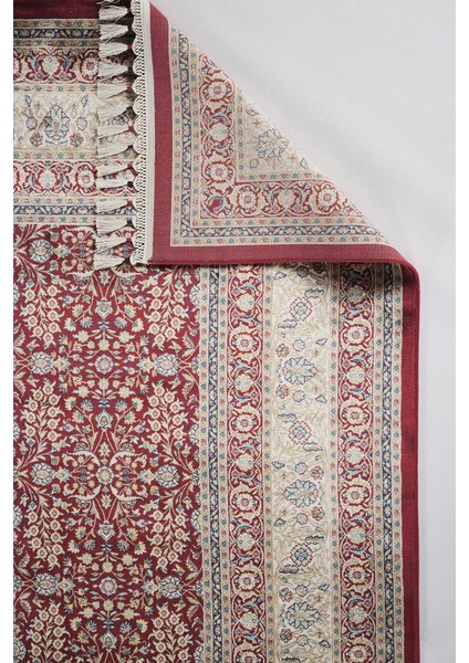 Halı Burj 8771 Bordo Afgan Desenli Viskon 170 Tarak Dokuma Sıklığı Özel Tezgah Üst Kalite Halı fiyatları