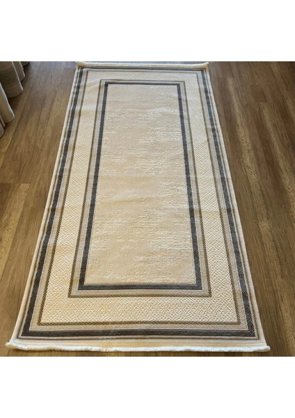 Valeria 1073 Bej Mikrofiber Antibakteriyel Modern Halı