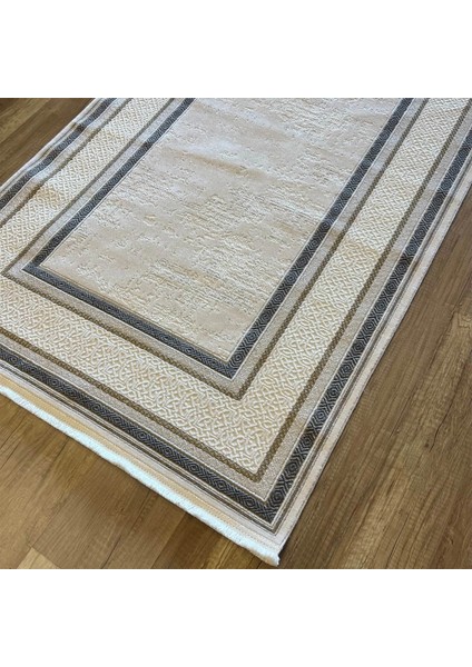 Valeria 1073 Bej Mikrofiber Antibakteriyel Modern Halı modelleri