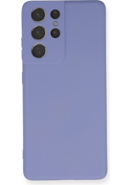 Samsung Galaxy S21 Ultra Kılıf Nano Içi Kadife Silikon - Lila