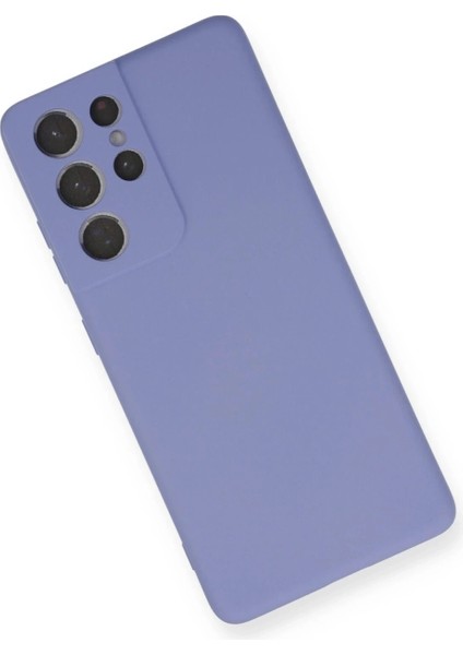 Samsung Galaxy S21 Ultra Kılıf Nano Içi Kadife Silikon - Lila modelleri