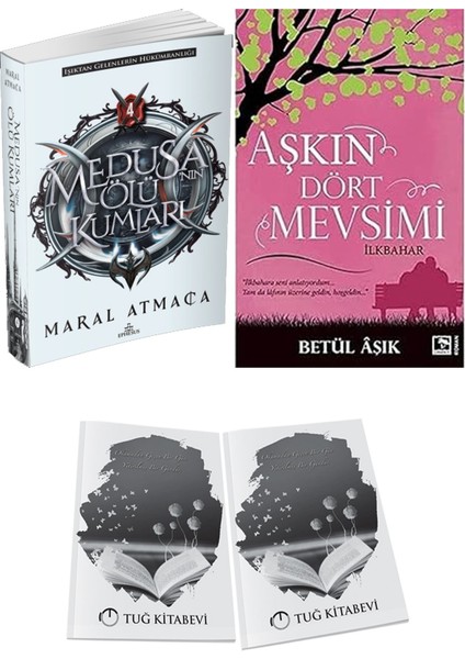 Aşkın Dört Mevsimi: Ilkbahar ve Ephesus Yayınları Medusanın Ölü Kumları 4 Maral Atmaca 2li Set + Hediyeli