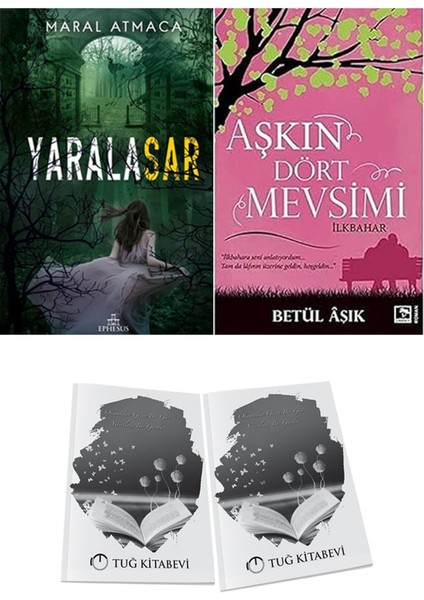 Aşkın Dört Mevsimi: Ilkbahar ve Ephesus Yayınları Yaralasar 2 Maral Atmaca 2li Set + Hediyeli