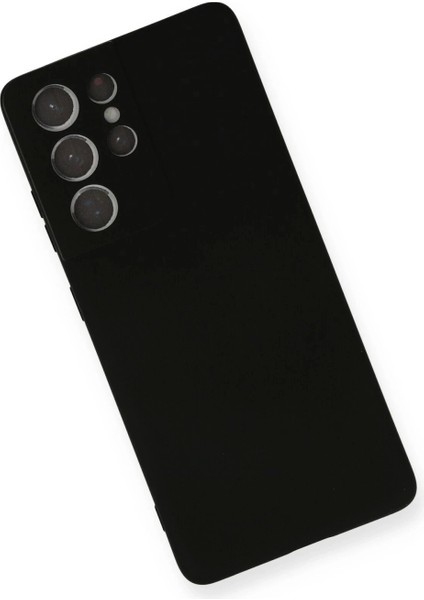 Samsung Galaxy S21 Ultra Kılıf Nano Içi Kadife Silikon - Siyah modelleri