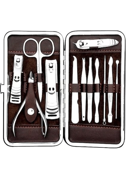 Profesyonel Çelik Manikür Pedikür Seti 12 Parça - Lisinya
