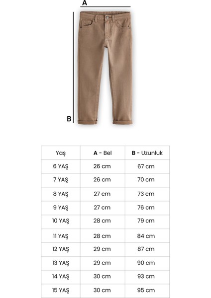 Okul Pantolon Beli Lastikli Kaşkorseli ECCK-BYMİK-JEAN-8334-8434