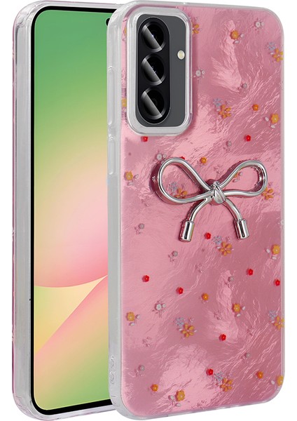 Galaxy A56 Kılıf Kamera Korumalı Figürlü Vlmr Ponti Silikon Kapak - Açık Pembe