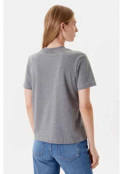 Kadın Monogram Logolu T-Shirt - Gri fiyatları