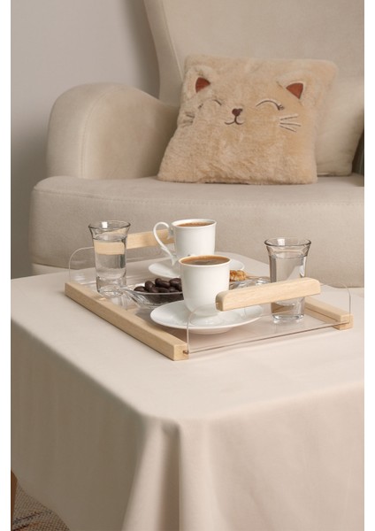 Modern Tasarım Şeffaf Pleksi, Şık Servis ve Sunum Tepsisi modelleri