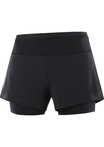 Sense Aero 2in1 Kadın Siyah Koşu Şortu