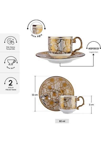 Hilal 2 Kişilik Kahve Fincan Takımı 85 ml fiyatları