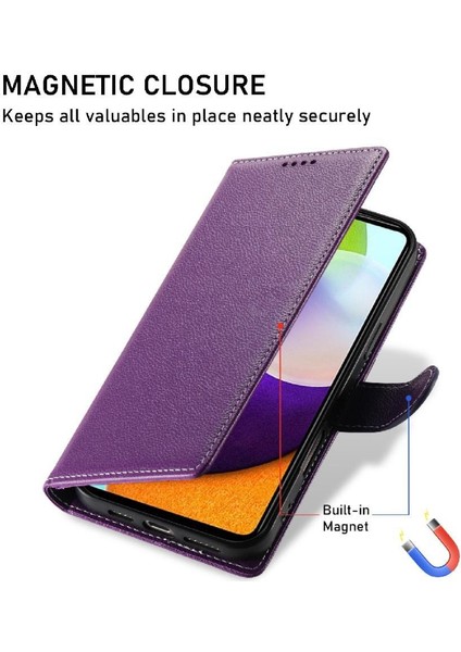 Samsung Galaxy A73 5g Kart Tutucu Yuvalı Kickstand Manyetik Pu Deri Kapaklı Koruyucu Darbeye Dayanıklı Telefon Kılıfı (Yurt Dışından) indirimleri