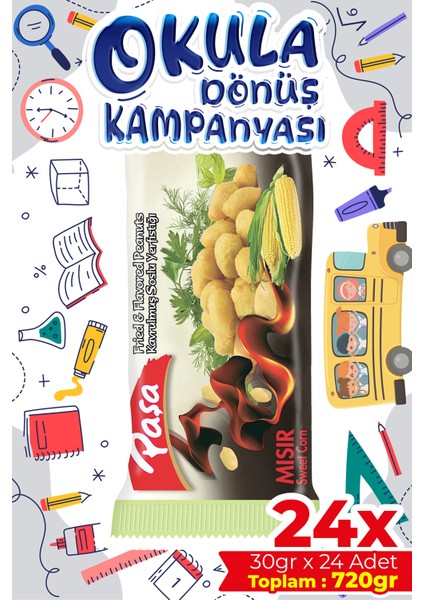 Mısır Soslu Yer Fıstığı 30 gr x 24 Adet 720 gr