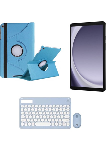 Galaxy Tab A9 8gb Ram 128GB 8'7 Inç Mavi Tablet+Mavi Kılıf+Mavi Klavye Mouse