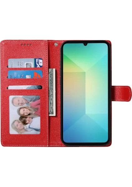 Samsung Galaxy A06 Kart Tutucu Yuvalı Kickstand Manyetik Pu Deri Kapaklı Koruyucu Darbeye Dayanıklı Telefon Kılıfı (Yurt Dışından) indirimleri