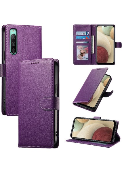 Sony Xperia 10 Iv Kart Tutucu Yuvalı Kickstand Manyetik Pu Deri Kapaklı Koruyucu Darbeye Dayanıklı Telefon Kılıfı (Yurt Dışından) indirimleri