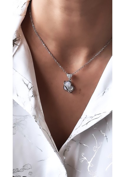 Kadın Kalp Figürlü Çelik Kolye fiyatları