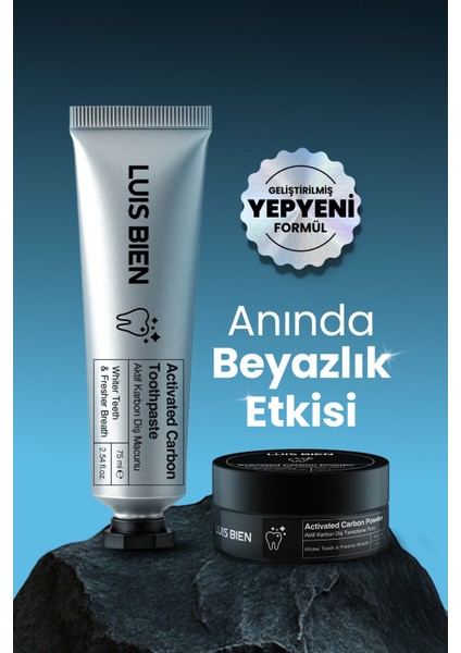 Diş Beyazlatma Seti (Diş macunu 75ml + Toz 50gr