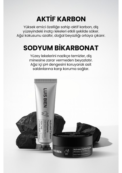 Diş Beyazlatma Seti (Diş macunu 75ml + Toz 50gr
