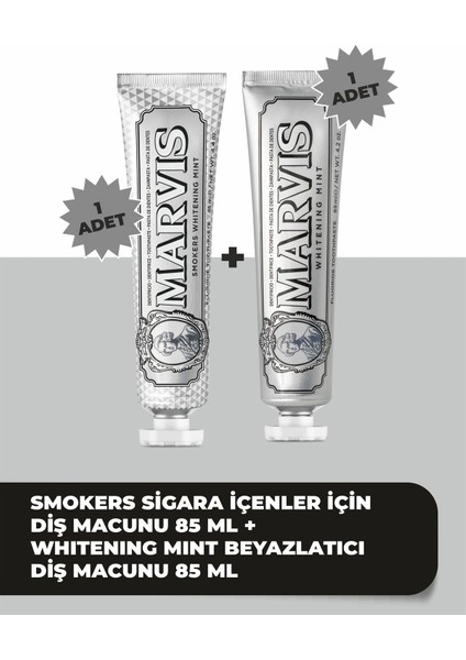 Smokers Whitening Mint 85 ml Whitening Mint 85 ml X2 Adet 8864537839000-MF