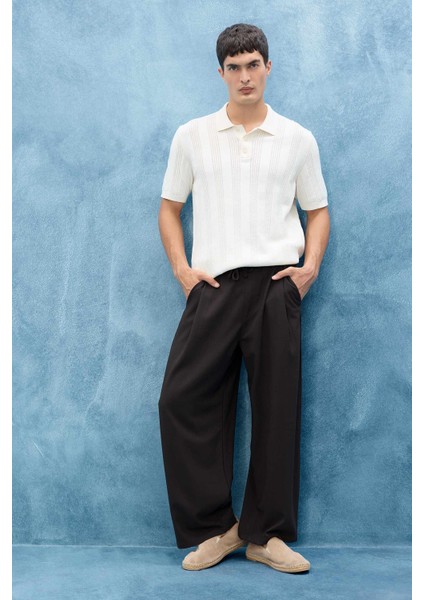 %100 Pamuk Polo Yaka Kısa Kollu Triko Tişört F7133AX25SM fiyatları