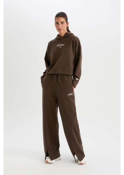 Fit Kalın Sporcu Eşofman Altı Wide Leg Geniş Paça Cepli Standart Boy D4989AX24AU fiyatları