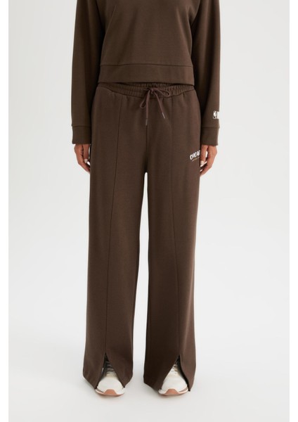 Fit Kalın Sporcu Eşofman Altı Wide Leg Geniş Paça Cepli Standart Boy D4989AX24AU fırsatları