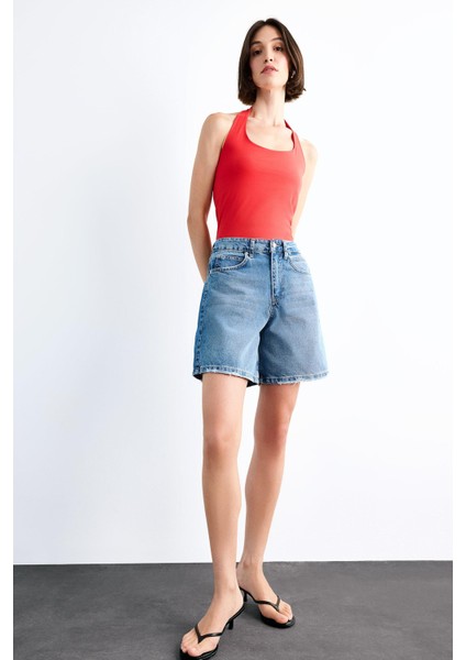 Regular Fit Jean Şort F9562AX25SM modelleri