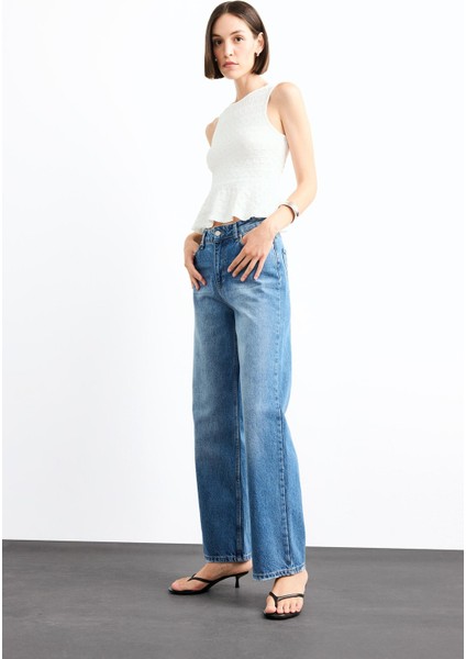 Straight Fit Jean Pantolon G0460AX25SM fiyatları