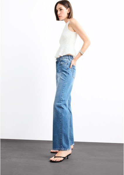 Straight Fit Jean Pantolon G0460AX25SM fırsatları