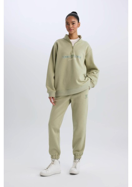 Fit Kalın Sporcu Jogger Eşofman Altı Cepli Baskılı Standart Boy E5712AX24WN modelleri
