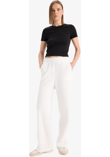 Straight Fit Geniş Bol Paça Basic Düz Cepli Eşofman Altı D3759AX25AU