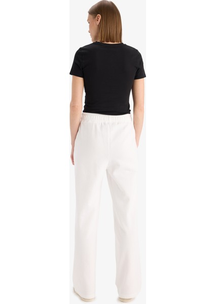 Straight Fit Geniş Bol Paça Basic Düz Cepli Eşofman Altı D3759AX25AU