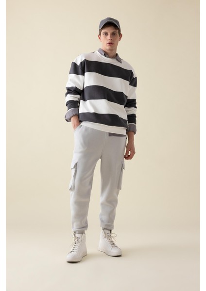 Regular Fit Jogger Eşofman Altı Kargo Cepli Basic Düz Beli Bağcıklı Lastikli Paça Y5533AZ24AU fiyatları