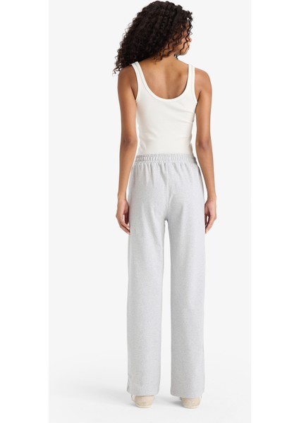 Straight Fit Cepli Beli Lastikli Eşofman Altı E6350AX25AU