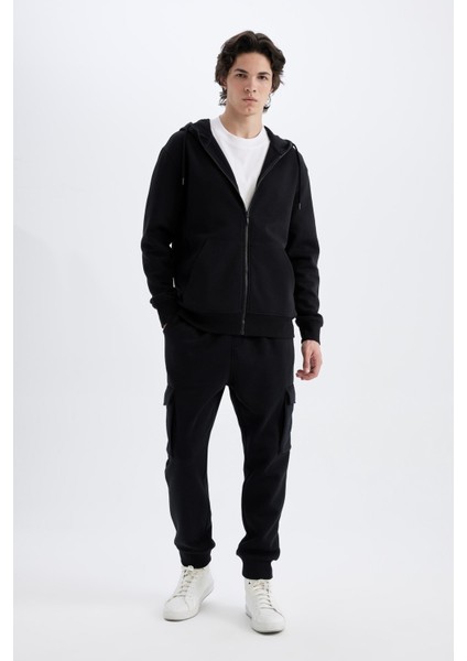 Regular Fit Jogger Eşofman Altı Kargo Cepli Basic Düz Beli Bağcıklı Lastikli Paça Y5533AZ24AU indirimleri