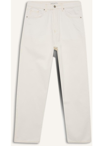 %100 Pamuk Baggy Fit Geniş Paça Jean Pantolon F6646AX25SM