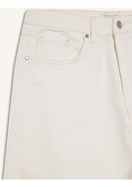 %100 Pamuk Baggy Fit Geniş Paça Jean Pantolon F6646AX25SM