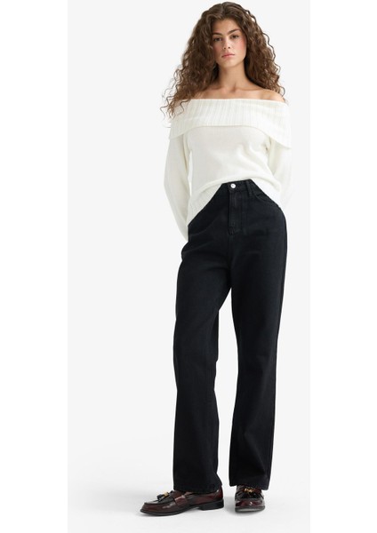 Straight Fit Yüksek Bel Uzun Jean Pantolon E9129AX25AU