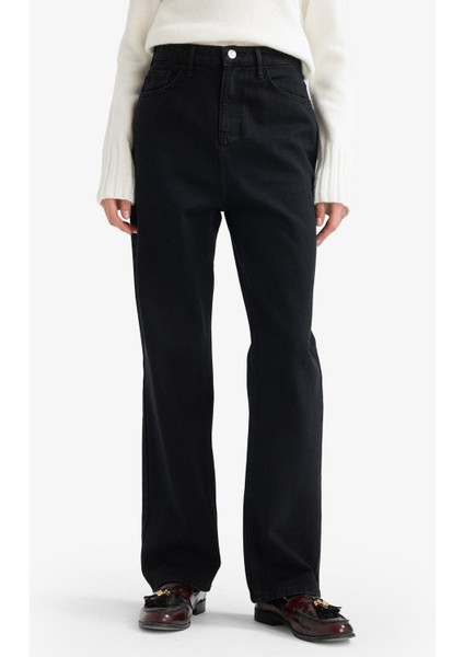Straight Fit Yüksek Bel Uzun Jean Pantolon E9129AX25AU indirimleri