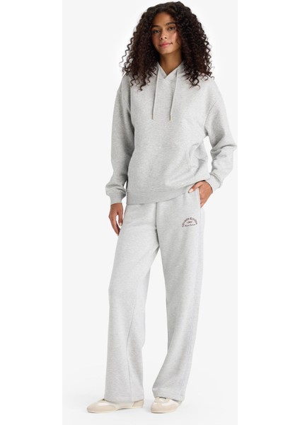 Straight Fit Cepli Baskılı Kalın Eşofman Altı F0312AX25AU